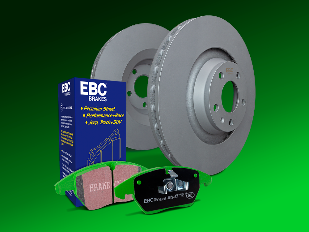 EBC S11 Kits Greenstuff 2000 Brake Pads and Gray RK Rotors - EBC